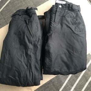 Two pair black Youth snowpants